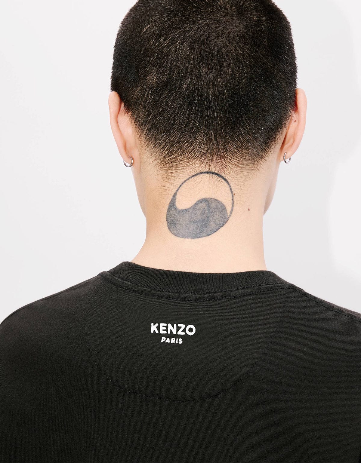 Kenzo Black Pop Embroidered Black T-Shirt