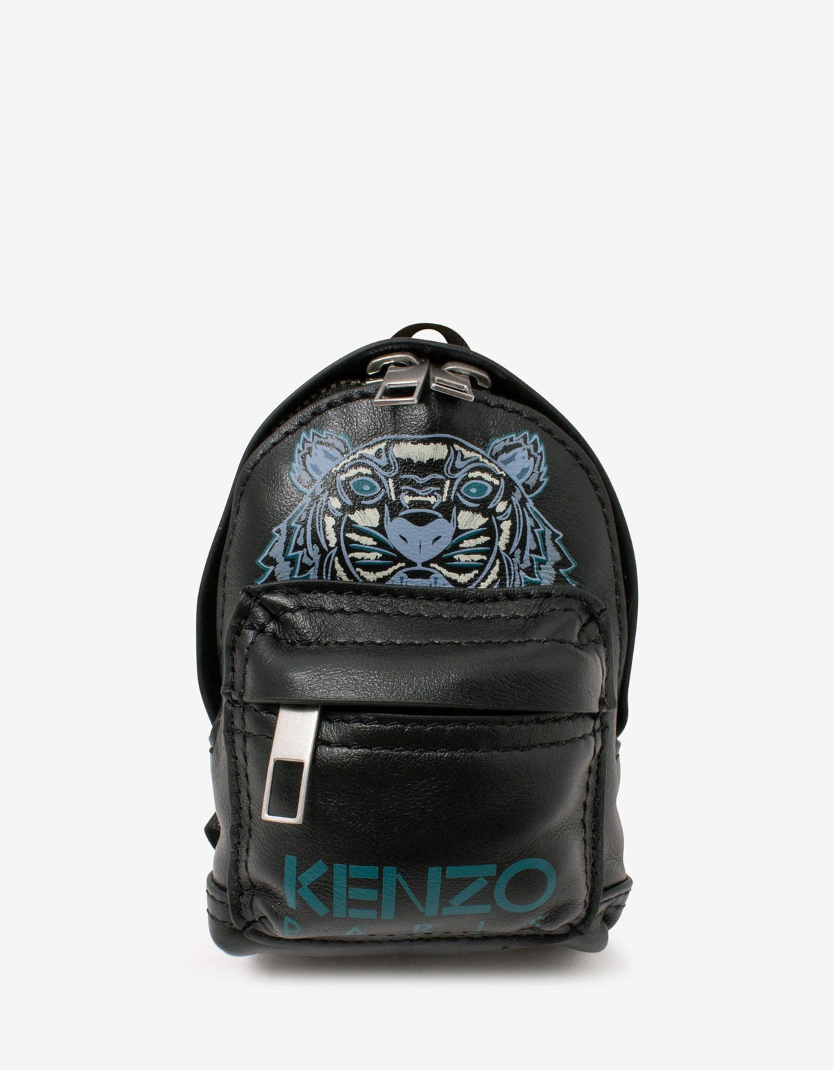 Kenzo Black Tiger Backpack Leather Keychain