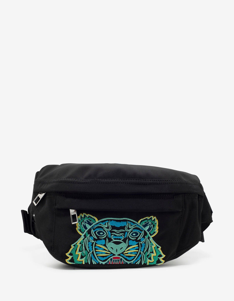 Kenzo Black Tiger Embroidery Waist Bag