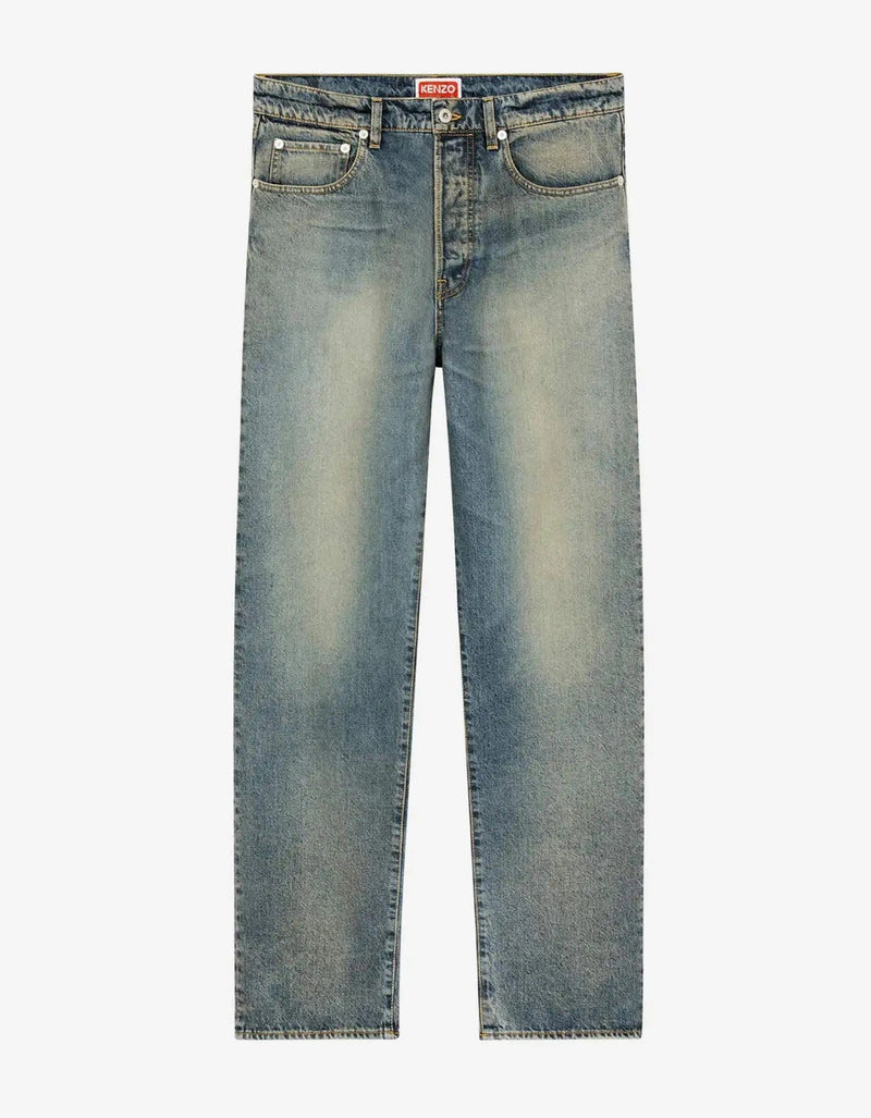 Kenzo Blue Asagao Japanese Denim Jeans