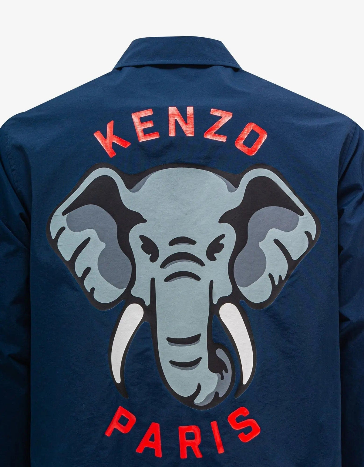 Kenzo Blue 'Kenzo Elephant' Coach Jacket