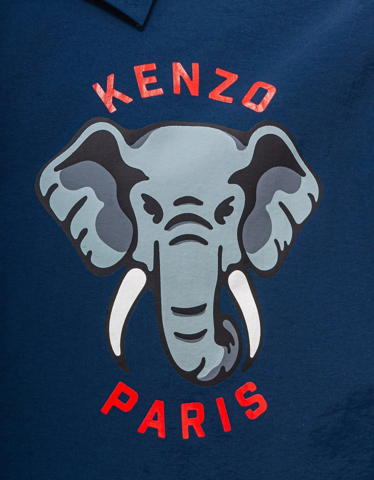 Kenzo Blue 'Kenzo Elephant' Coach Jacket