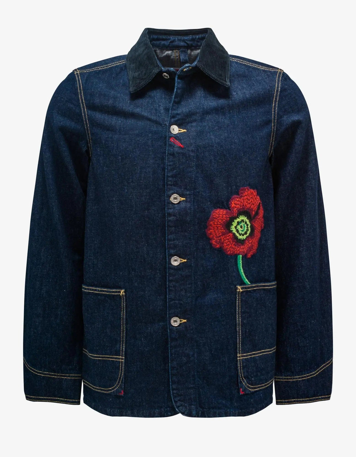 Kenzo Blue Kenzo Poppy Workwear Denim Jacket