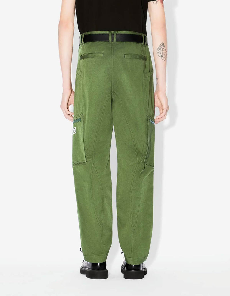 Kenzo Green Cargo Slim Trousers