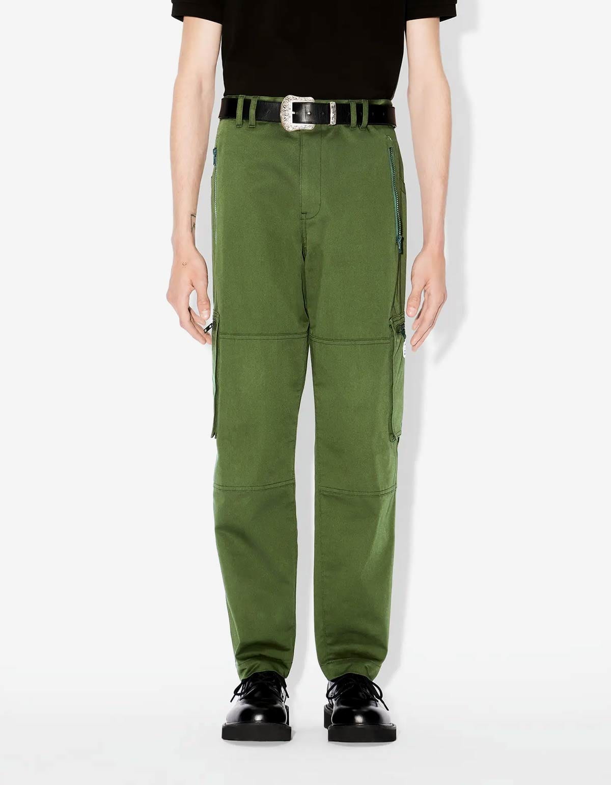 Kenzo Green Cargo Slim Trousers