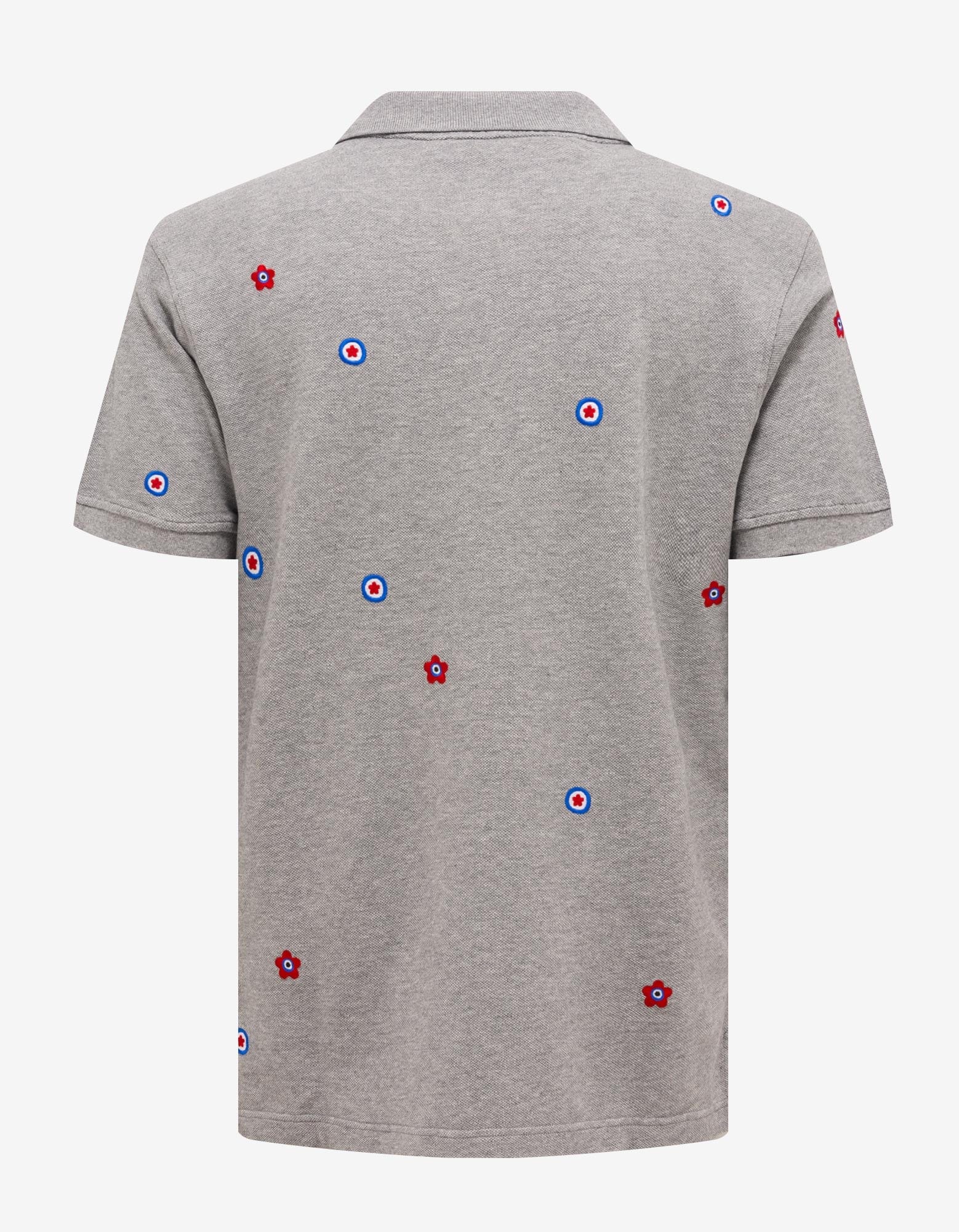 Kenzo Grey Kenzo Target Embroidered Polo T Shirt Zoo Fashions