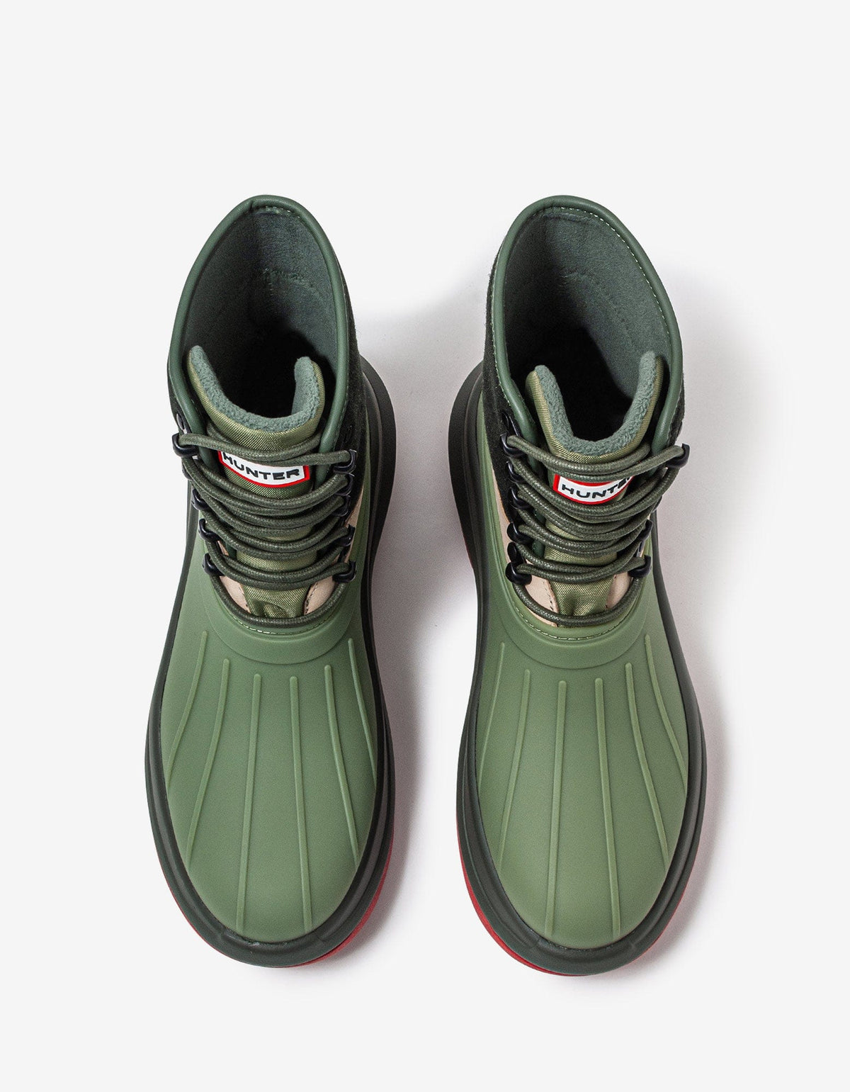 Kenzo Hunter Green Utilitarian Ankle Boots