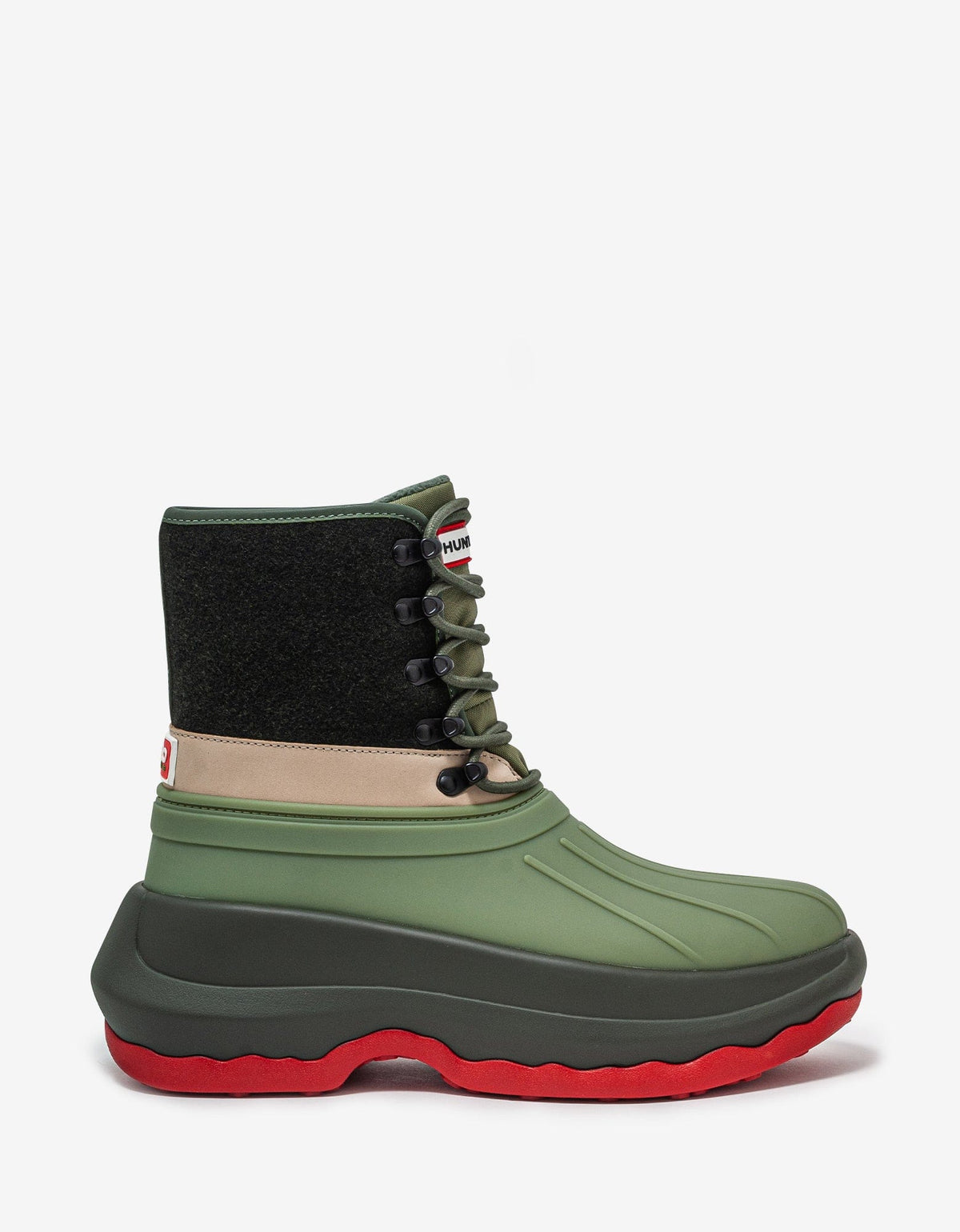 Kenzo Hunter Green Utilitarian Ankle Boots