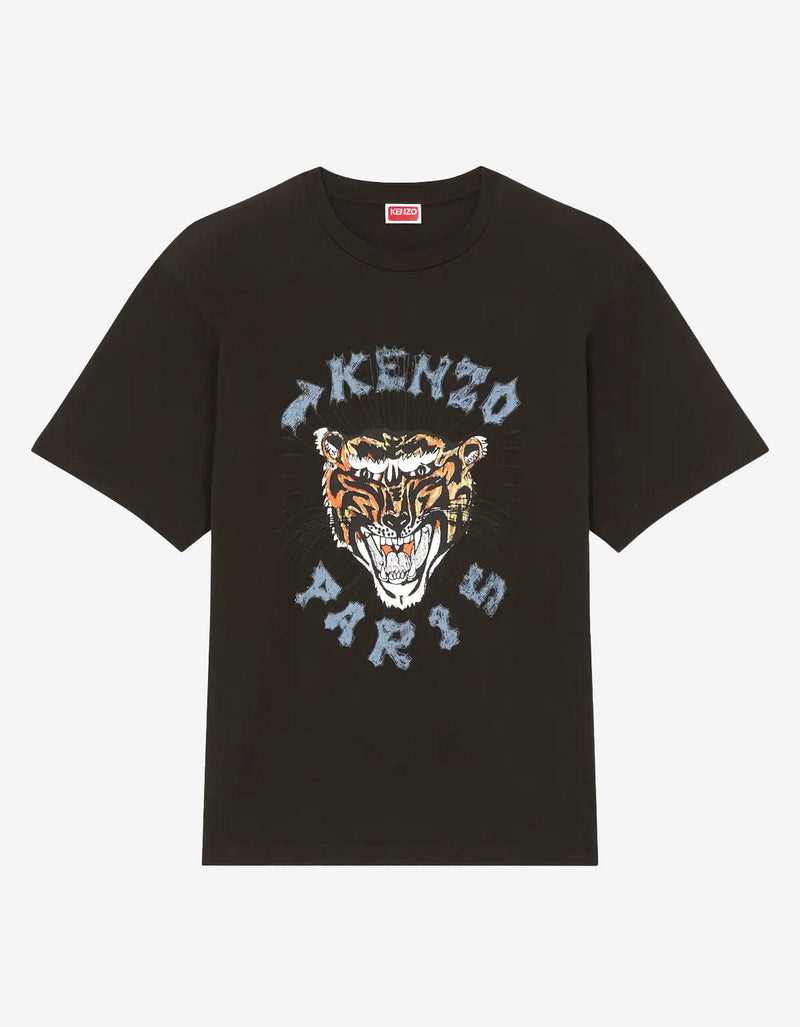 Kenzo Kenzo Black 'Kenzo Drawn Varsity' Oversized T-Shirt