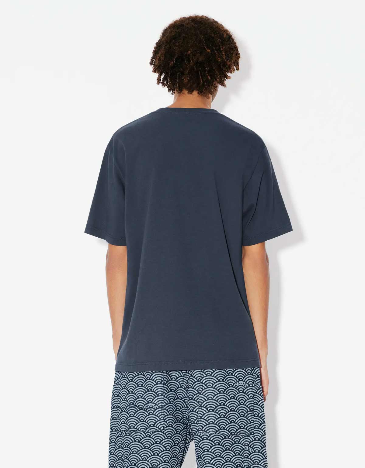 Kenzo Kenzo Blue 'Kenzo Drawn Varsity' T-Shirt