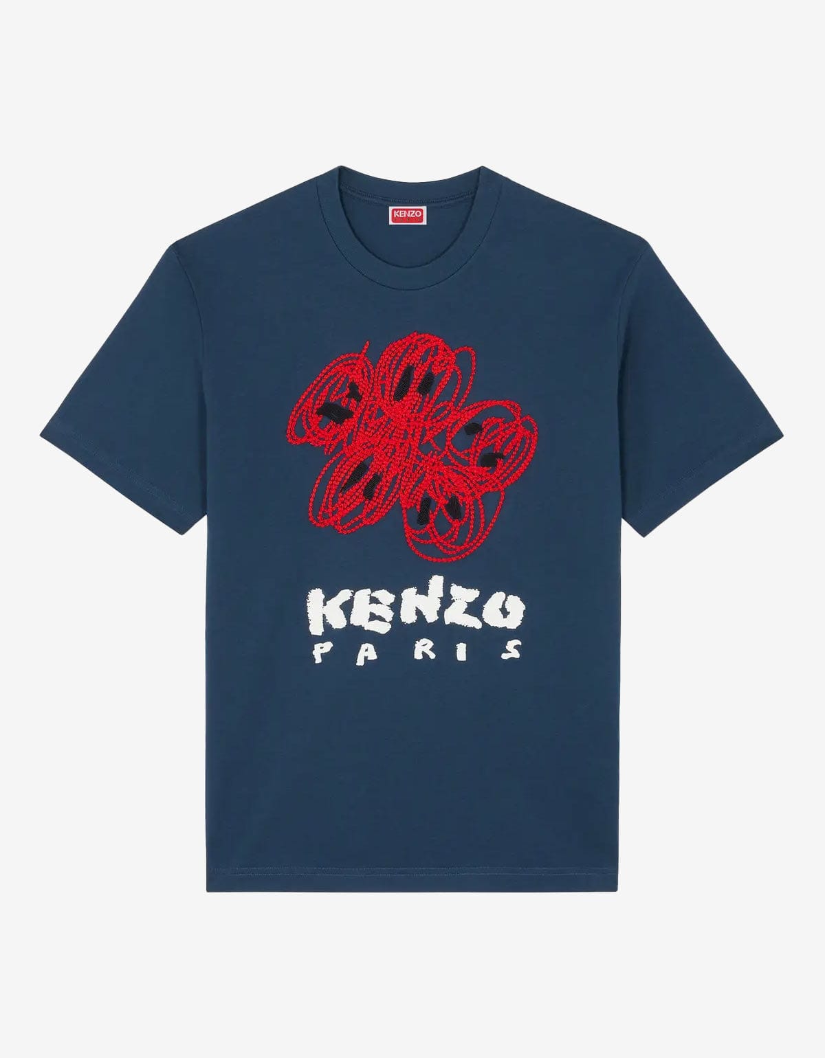 Kenzo Kenzo Blue 'Kenzo Drawn Varsity' T-Shirt