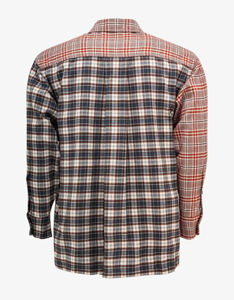 Kenzo Kenzo Bordeaux Checked Oversized Shirt