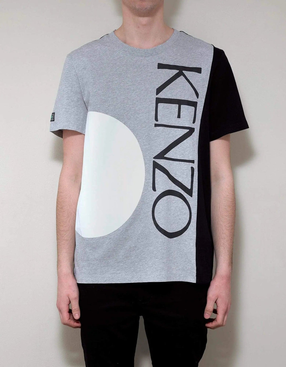 Kenzo Kenzo Grey White Circle Print T-Shirt