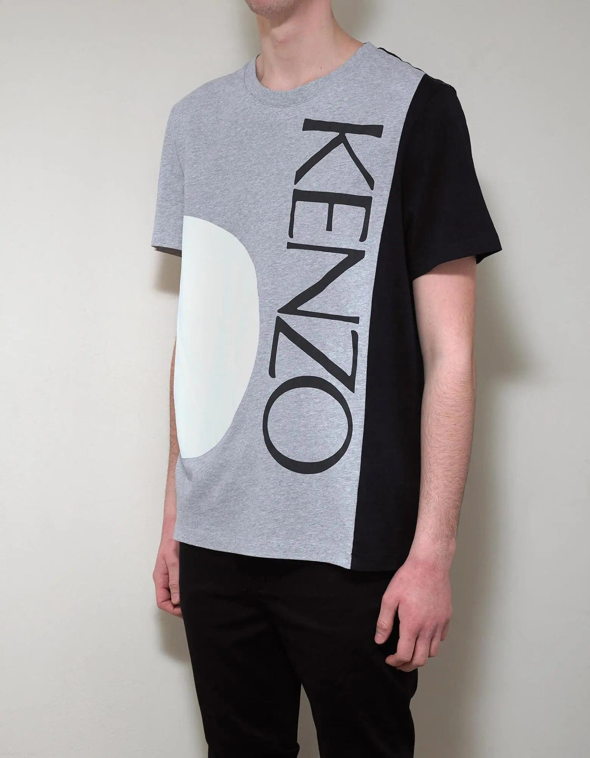 Kenzo Kenzo Grey White Circle Print T-Shirt