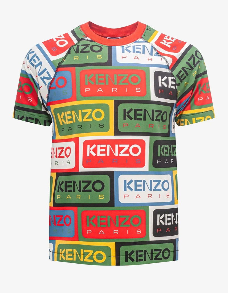 Kenzo Kenzo Multicolour 'Kenzo Labels' Fitted T-Shirt