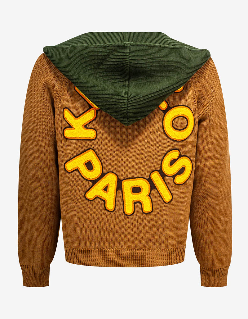 Kenzo Kenzo Yellow Hooded Cardigan