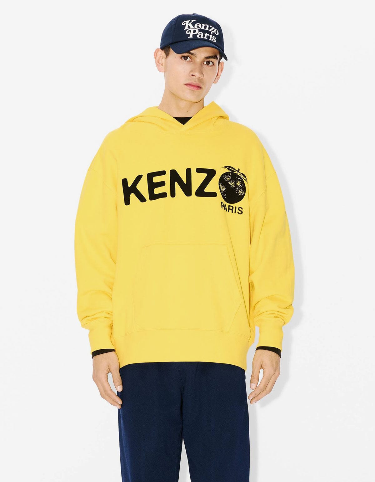 Kenzo Yellow Kenzo Orange Oversized Hoodie Zoo Fashions