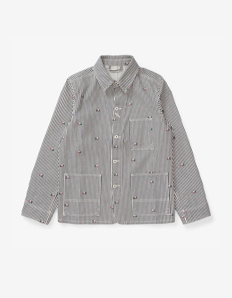 Kenzo Pixel Striped Denim Jacket