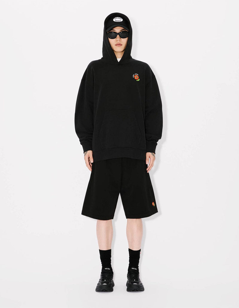 Kenzo Pop Embroidered Black Sweat Shorts