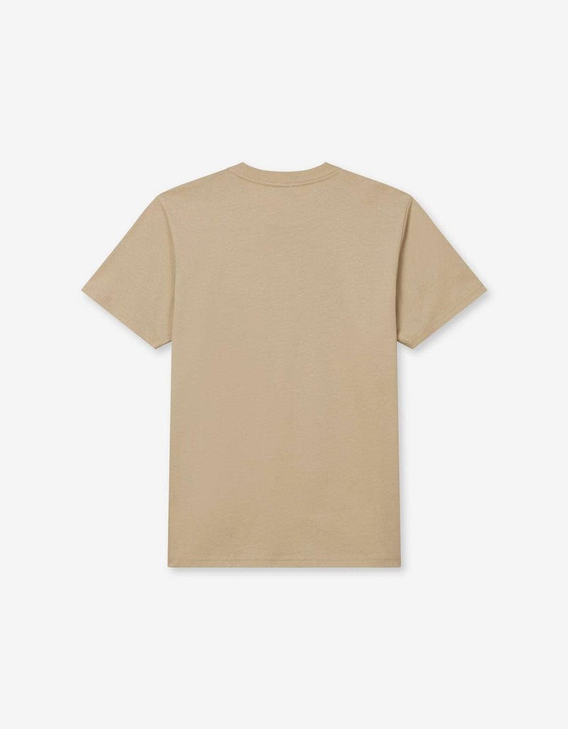 Kenzo Weave Beige Logo Embroidered T-Shirt