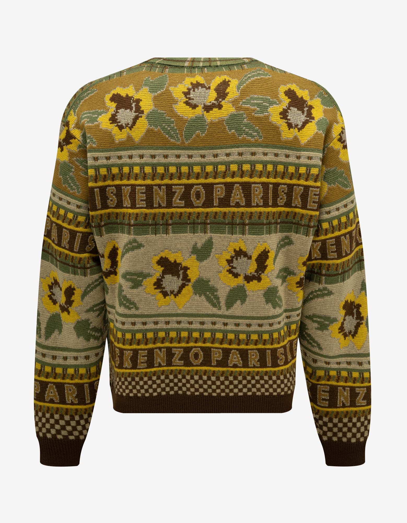 Kenzo Yellow Fair Isle Sweater Zoo Fashions