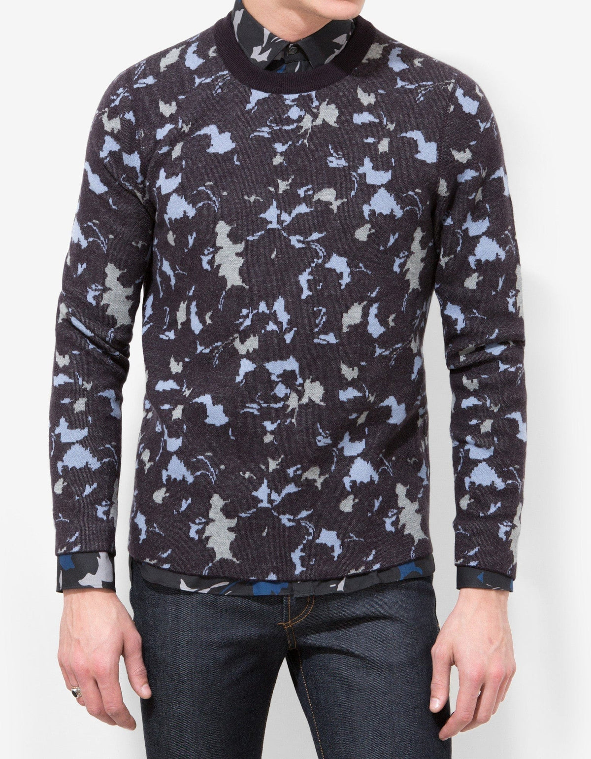 Lanvin Abstract Floral Wool Sweater