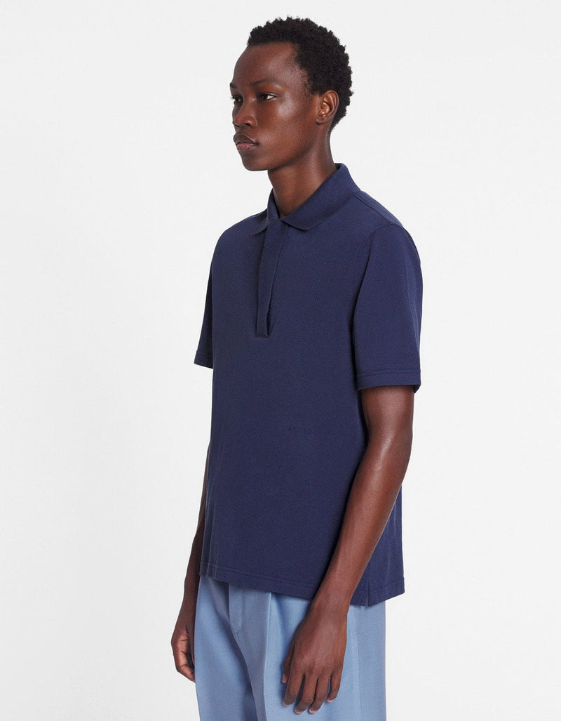 Lanvin Blue Classic Polo T-Shirt