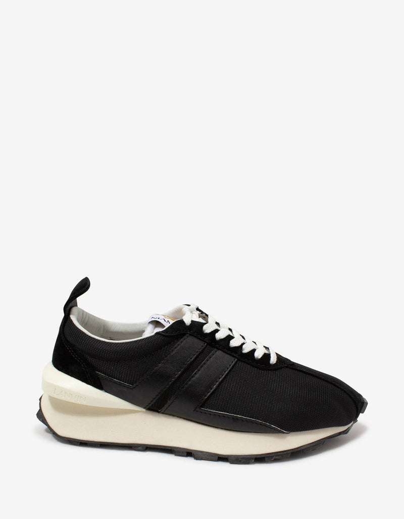 Lanvin Bumper Black Mesh Trainers