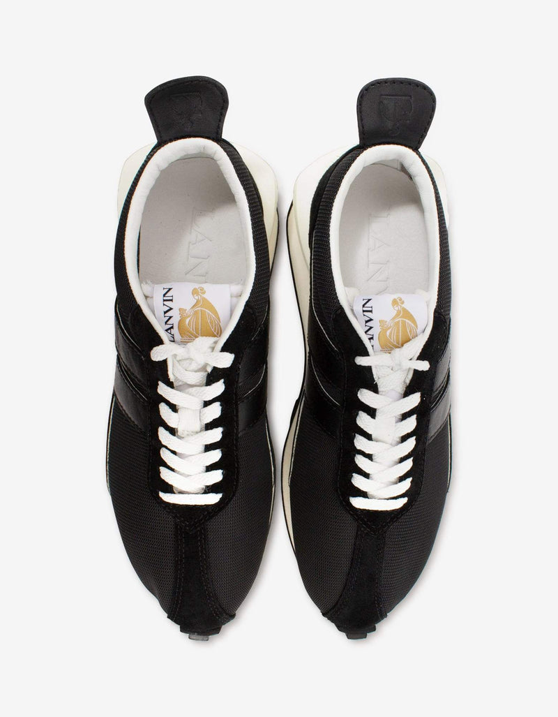 Lanvin Bumper Black Mesh Trainers