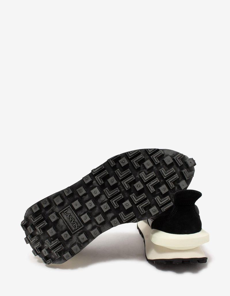 Lanvin Bumper Black Mesh Trainers