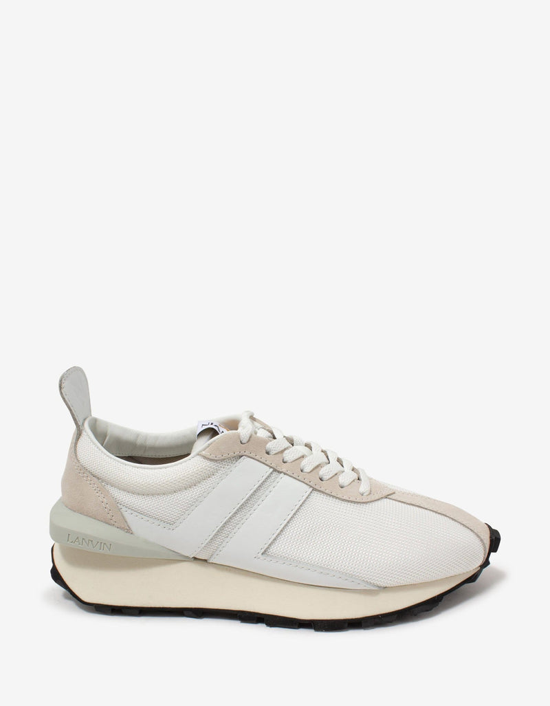 Lanvin Bumper White Mesh Trainers