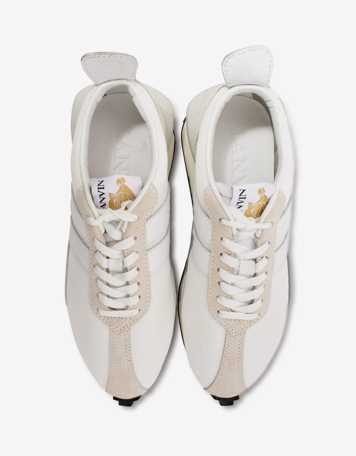 Lanvin Bumper White Mesh Trainers