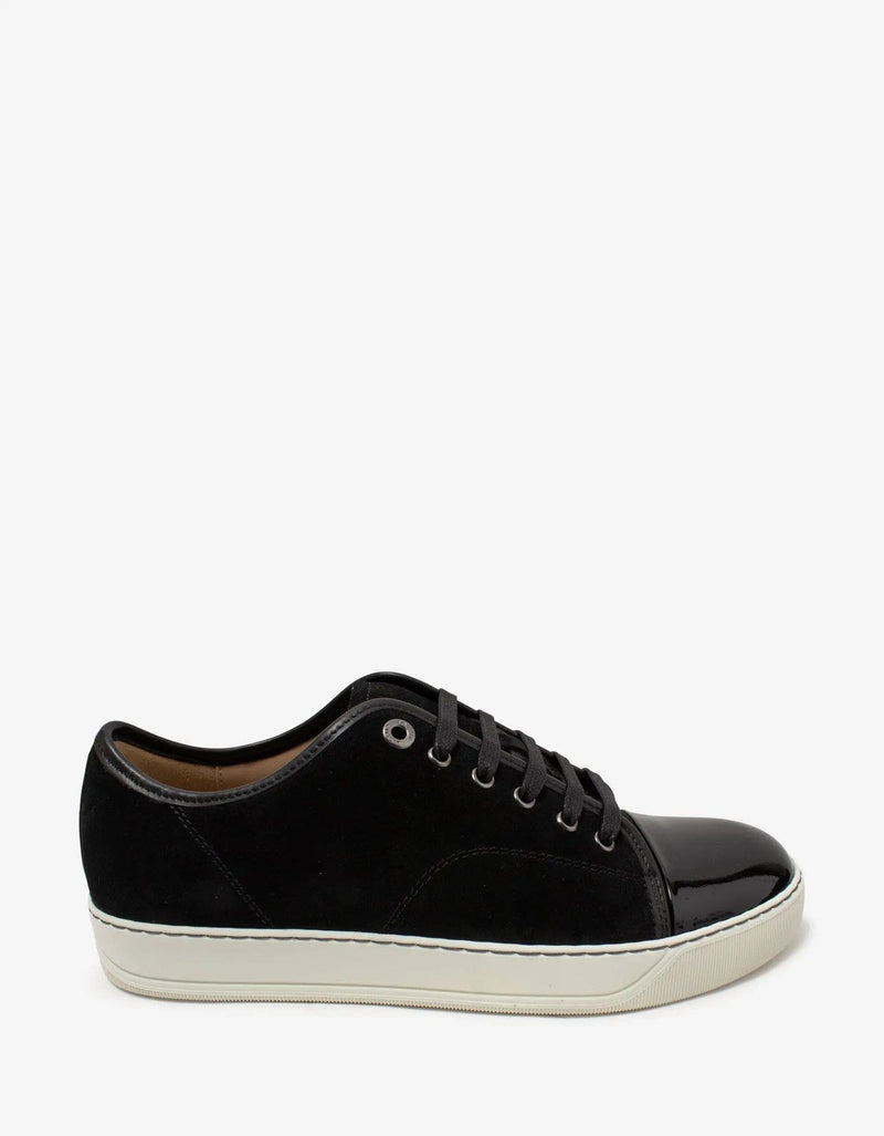 Lanvin DBB1 Black Suede & Patent Trainers