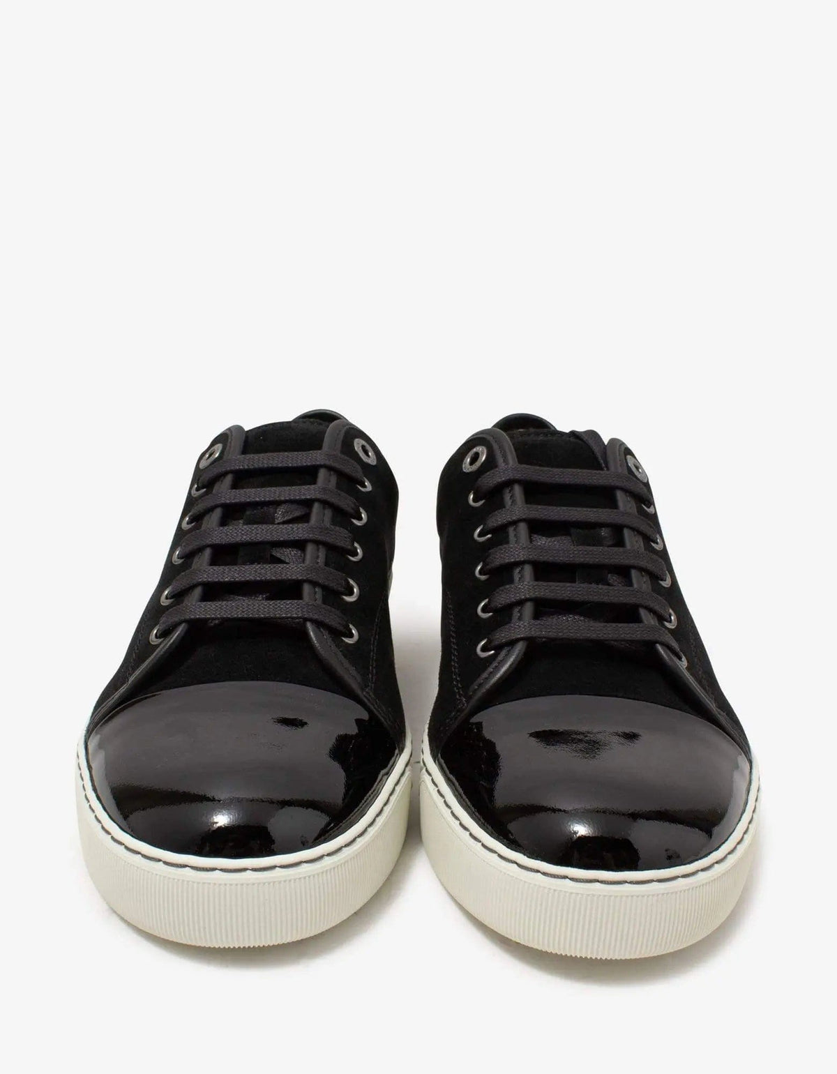 Lanvin DBB1 Black Suede & Patent Trainers