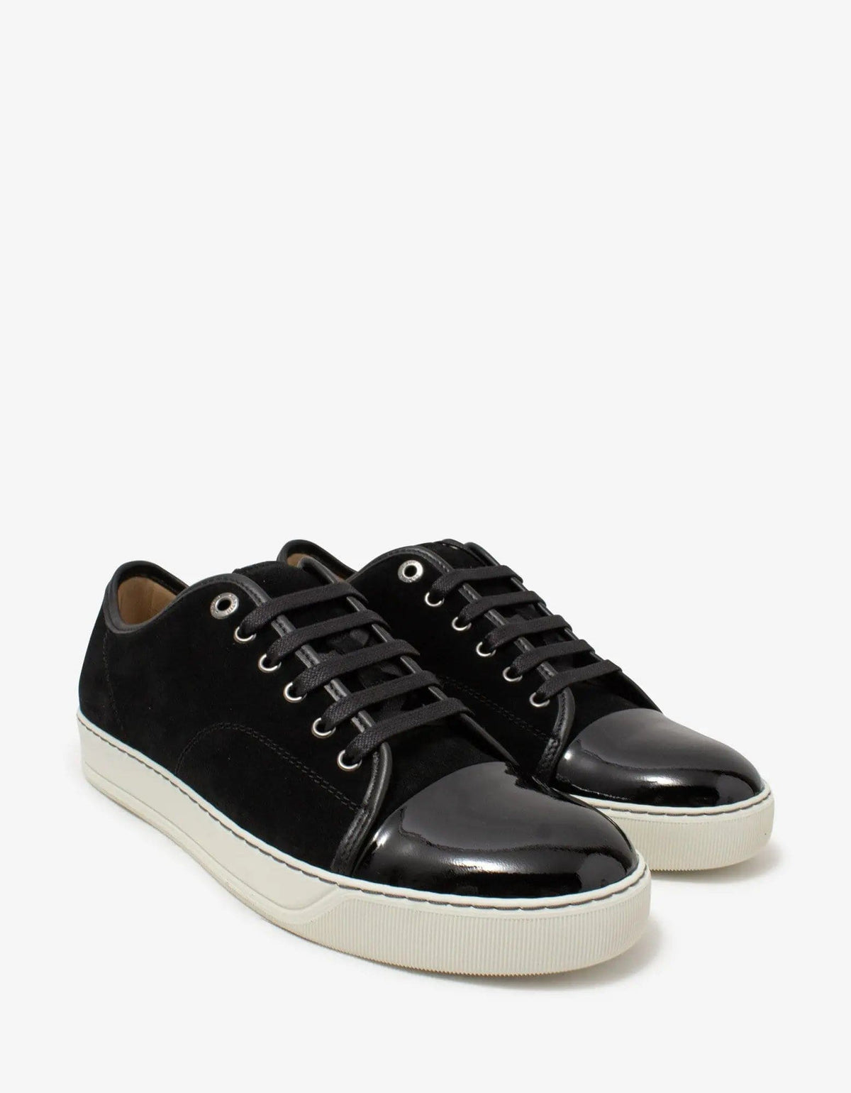 Lanvin DBB1 Black Suede & Patent Trainers