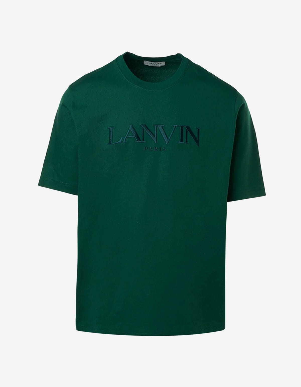 Lanvin Green Logo Embroidered Classic T-Shirt