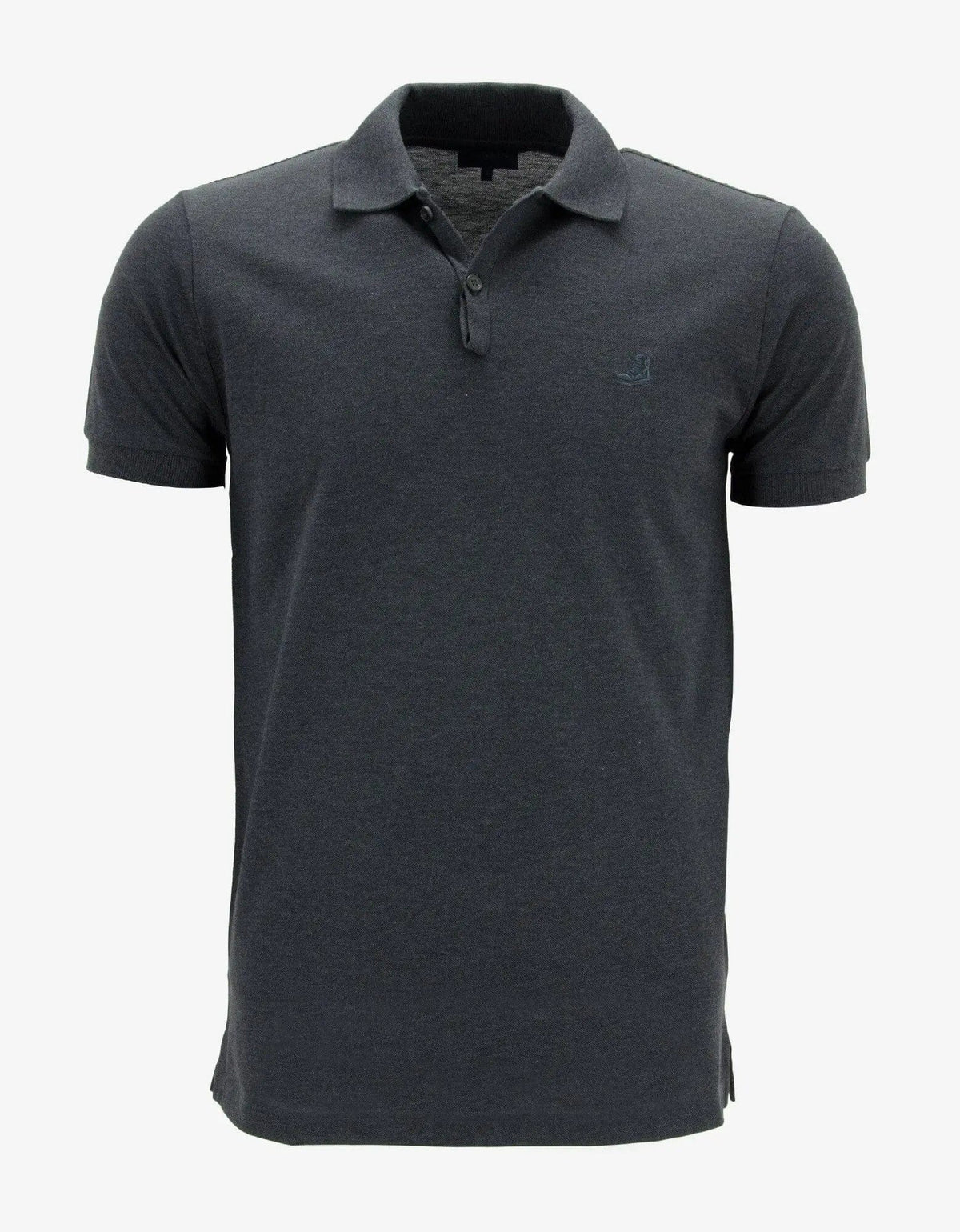 Lanvin Dark Grey Polo T Shirt with Trainer Emblem Zoo Fashions