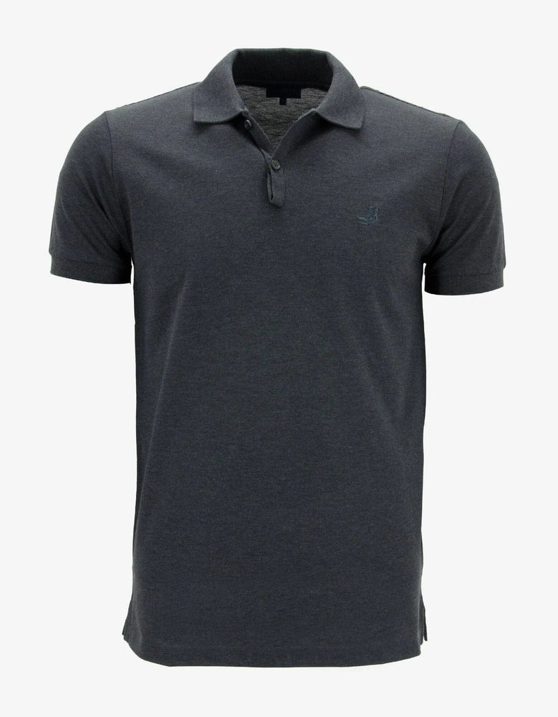 Lanvin Lanvin Dark Grey Polo T-Shirt with Trainer Emblem