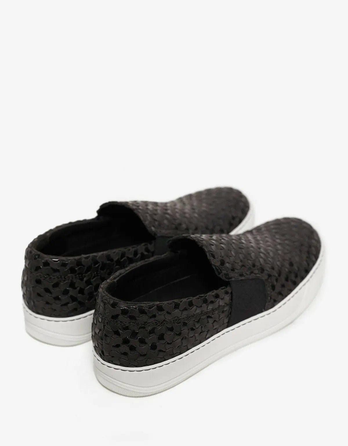 Lanvin Lanvin Woven Leather Slip On Trainers