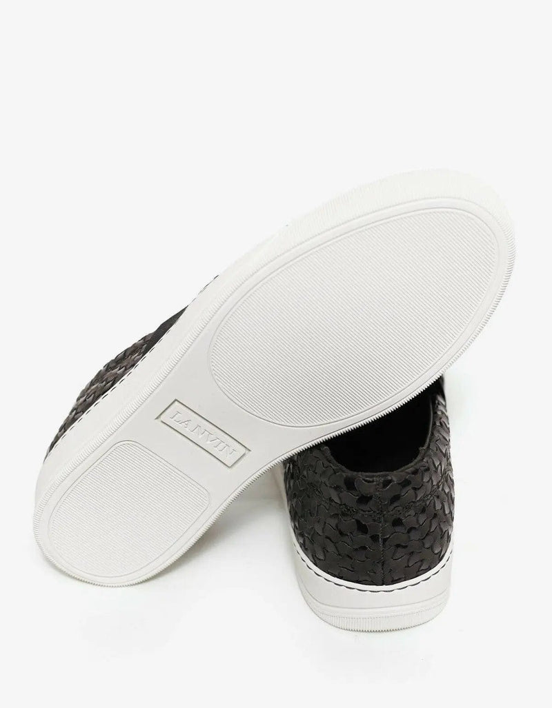 Lanvin Lanvin Woven Leather Slip On Trainers