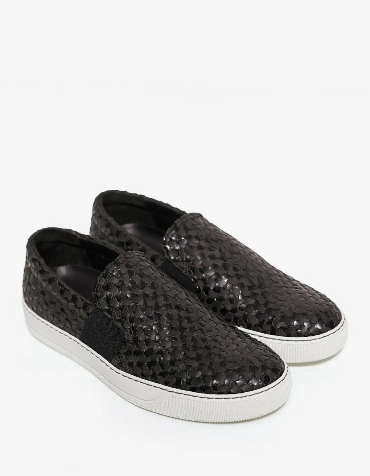 Lanvin Lanvin Woven Leather Slip On Trainers