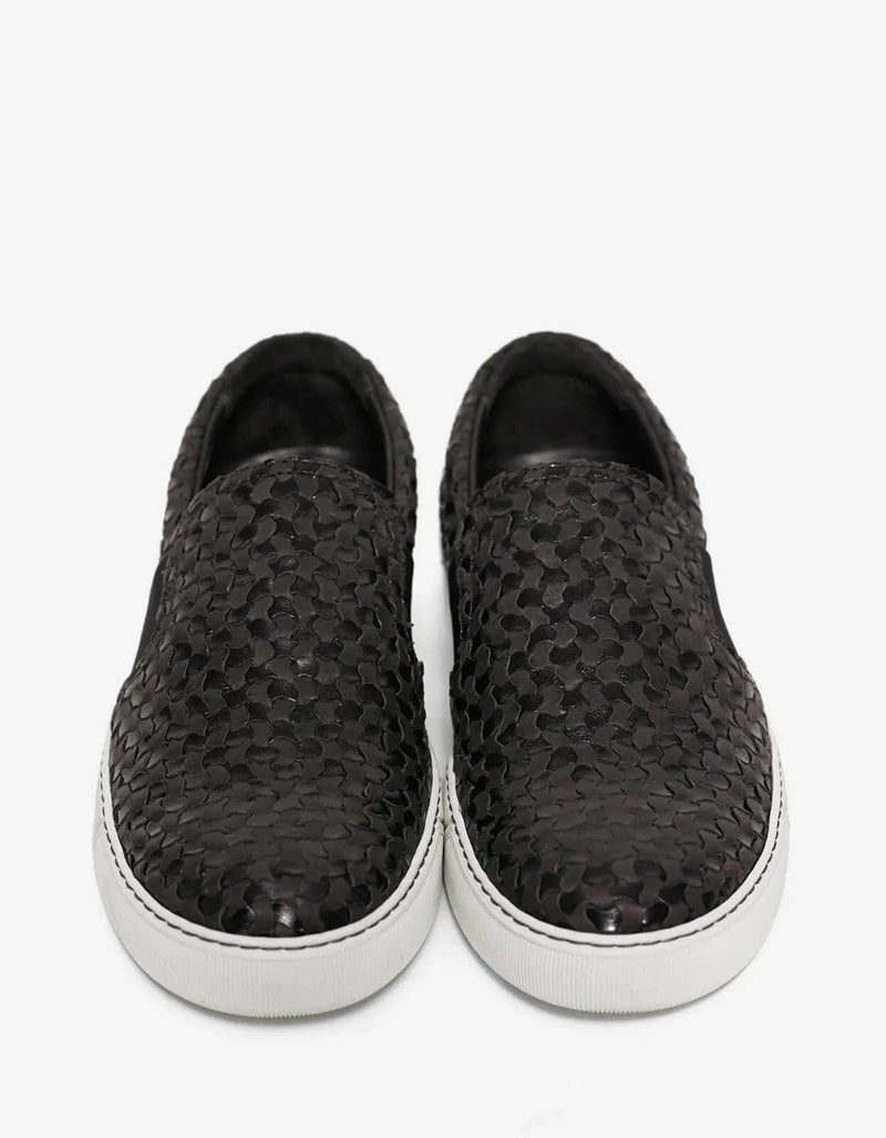 Lanvin Lanvin Woven Leather Slip On Trainers