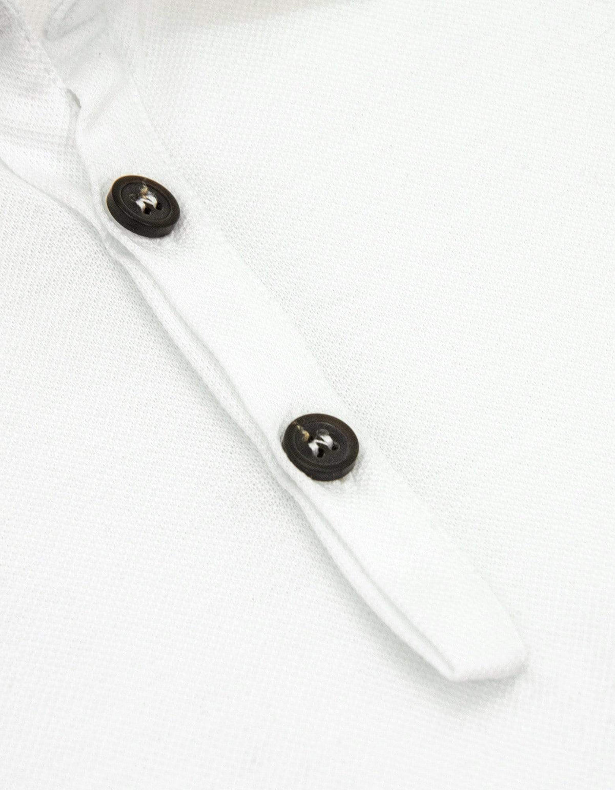 Lanvin White Slim Polo T-Shirt with Grosgrain Collar