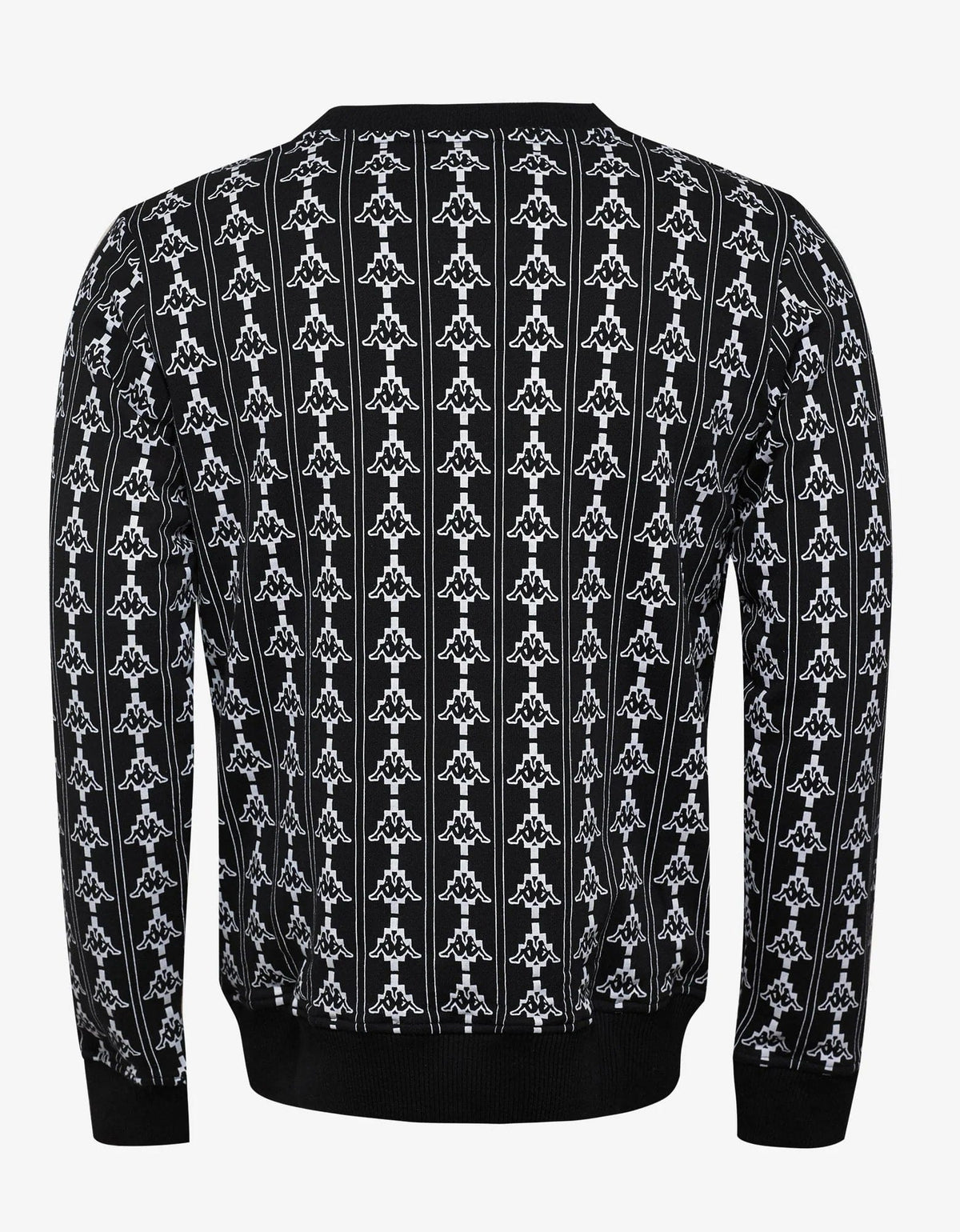 Marcelo Burlon x Kappa All-Over Logo Black Sweatshirt