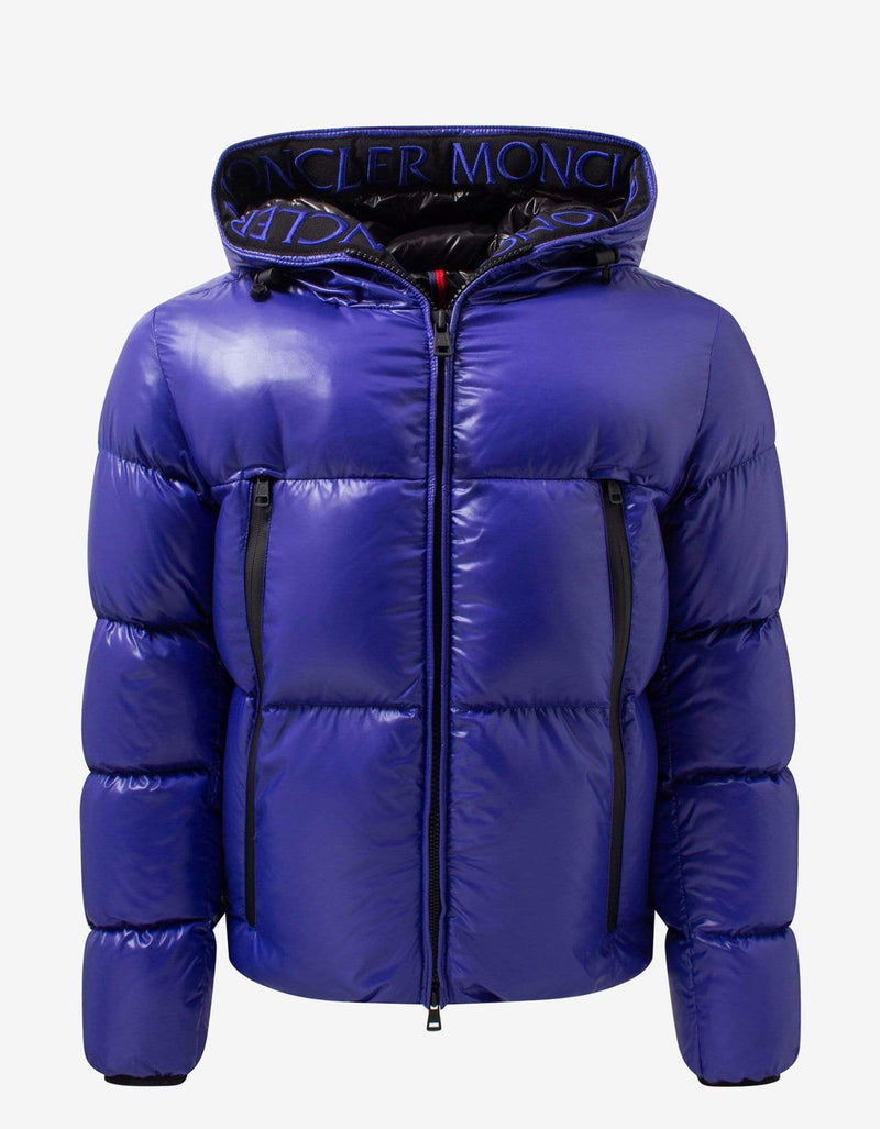 Moncler Baronnies Blue Nylon Down Jacket