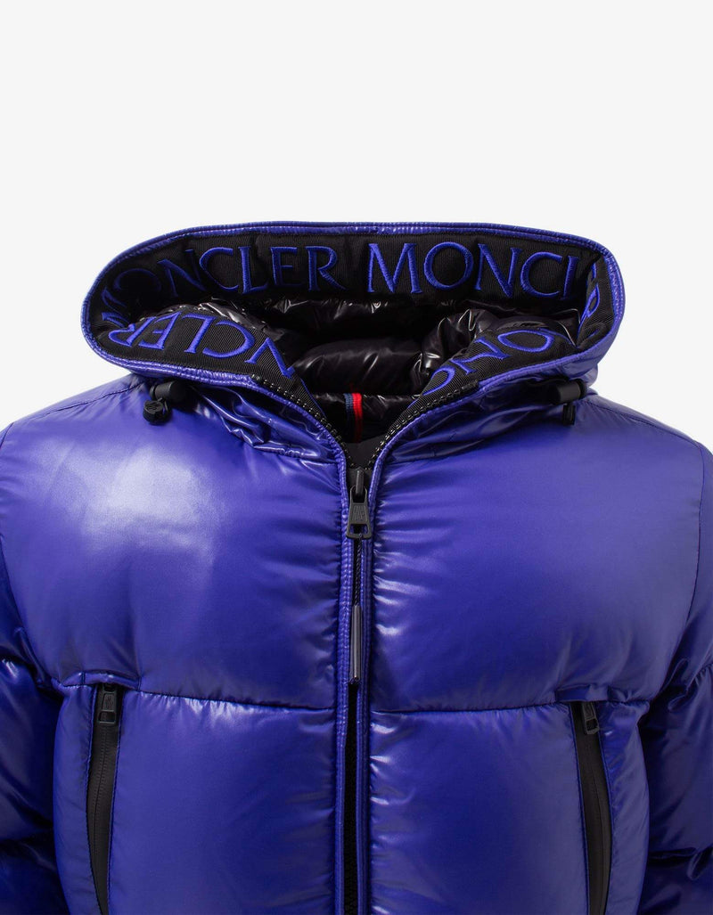 Moncler Baronnies Blue Nylon Down Jacket