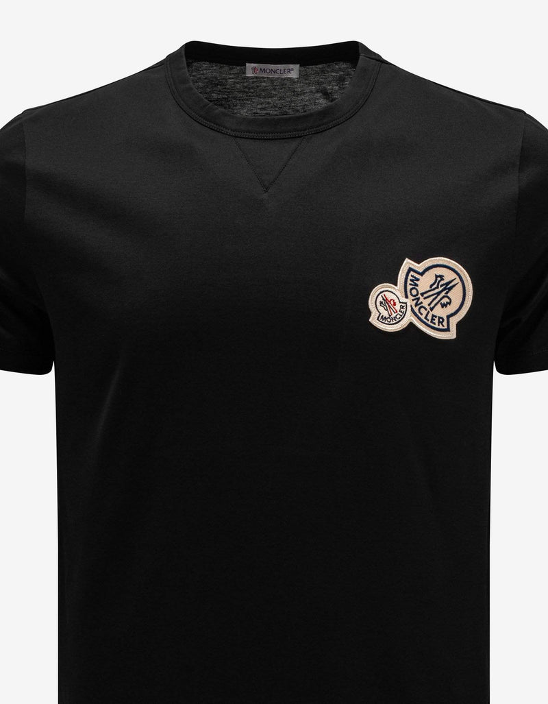 Moncler Black Double Logo T-Shirt