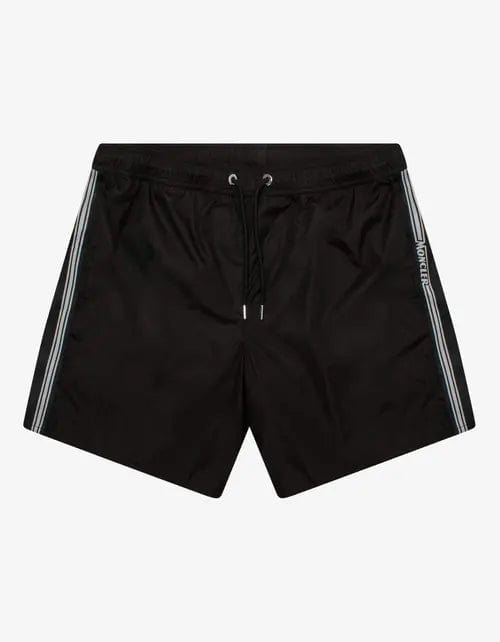 Moncler Black Logo Band Swim Shorts