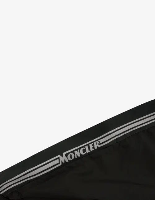 Moncler Black Logo Band Swim Shorts