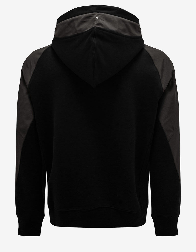 Moncler Black Panelled Logo Hoodie